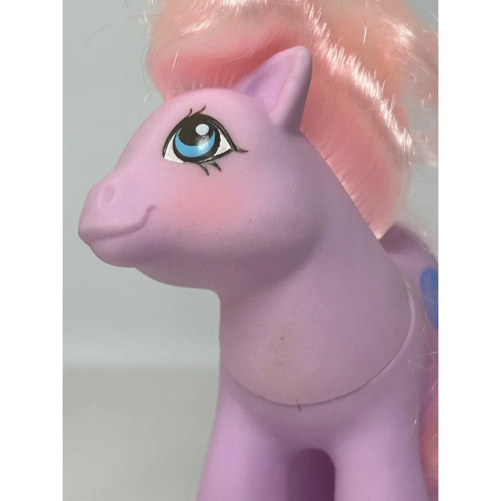 Vintage Hasbro MY LITTLE PONY Baby Fleecy G1 MLP Pink Lavender Yarn 1984 China 3